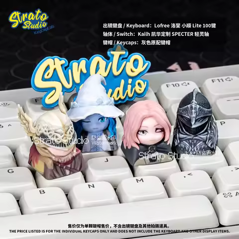 Strato Studio Elden Ring Anime Artisan Resin Keycaps Replaceable Cross Switch For Mechanical Keyboar