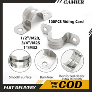 100PCS 1/2'‘/M20, 3/4’'/M25, 1''/M32 Stainless Steel Saddle Clip U-Clip