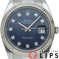 Rolex Datejust 41 Men's Watch Oyster 10P Diamond Datejust 41 126334G Box Warranty K18WG/SS Men's Wat