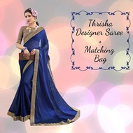 Deepavali Special Thrisha Designer Saree+Matching Clutch Bag/Indian Wear/ Diwali/Thrisha 26678