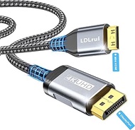 LDLrui DisplayPort to Mini HDMI Cable10FT [Bend Resistant, High-Speed] Supports 3840x2160/4K@60Hz, 2