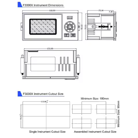 F2000X F3000X LCD Flow Totalizer RS485 Output 4-20mA Transmitter Steam Heat Flow Rate Display IC Car