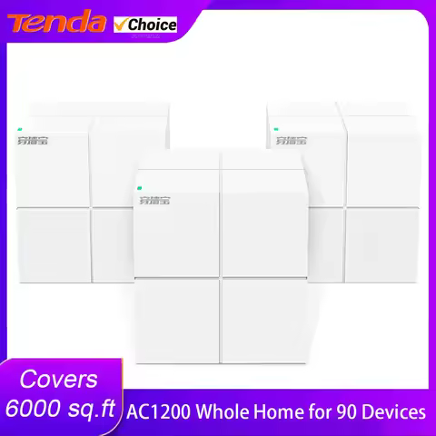 Tenda MW6 Mesh Wireless Gigabit Router 11AC Dual-Band 2.4G/5.0GHz Whole Home Wifi Coverage System Lo