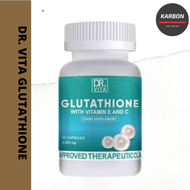 DR. Vita Glutathione Capsule Gluta, Vitamin C + Vitamin E, Kiwi Extract, Elastin & Probiotics for He