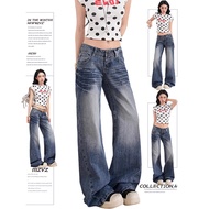MZVZ | Low-Rise Embroidered Flared Jeans