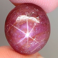 8.27 Carats Natural 6 Rays STAR RUBY Purplish Red Loose Oval Cab 12.2x10.6x6.0mm