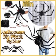 IFFIN Halloween Giant Realistic Spider, Soft Tricky Decoration Large Black Spiders, Gifts Plush Simu