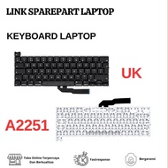 UK LAPTOP KEYBOARD FOR APLE MAC/BOOK PRO 13" 2020 A2251 EMC3348 PRO RETINA 13" A2251 2020 YEAR 1904T