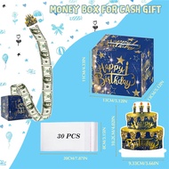 Happy Birthday Money Gift Box for Cash Gifts Money Presentation Box Birthday Pull out Surprise Money Gift Box Creative Ways to Gift Money With Money Roll Gift Box