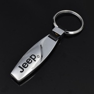 Metal Car Key Chain Holder Keyring Pendant Gift For Jeep GrandCherokee Wrangler Cherokee Compass Acc