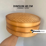 WHOLESALE Bamboo Dimsum Klakat 40 CM (2 Containers 1 Lid) Dimsum Container Bamboo Dimsum Steamer