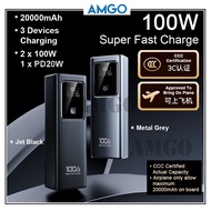 AMGO 3C Certified 3C Certification Powerbank 100W 35W Fast Charging Power Bank PD CCC Powerbank 3C Q