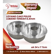 PLAIN CAKE PANS WITH CENTER HOLES 0.4mm; size 24 x H 7cm - H - BKG