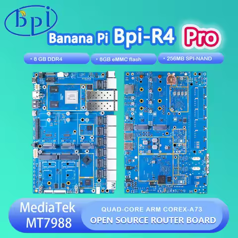 Banana Pi BPI-R4 PRO MT7988A (Filogic 880) Wifi7 RouterBoard 8GB DDR4 8GB eMMC Quad-core Arm Corex-A