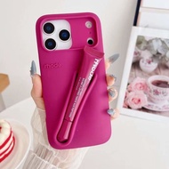 CASE 3D RROD HAILEY LIPSTICK SOFTCASE FOR IP 11 PRO MAX IP 12 PRO MAX IP13 PRO MAX IP 14 PRO MAX IP 