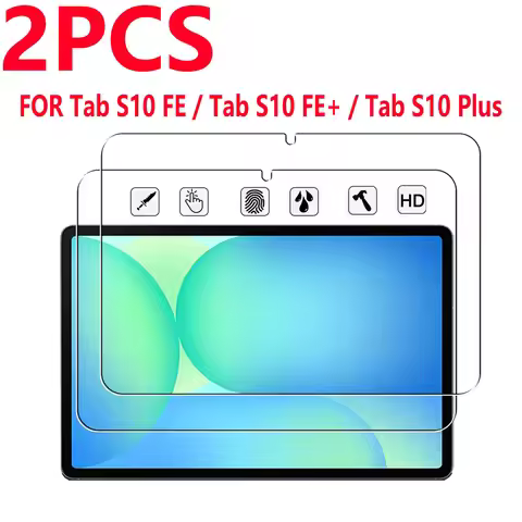 2 Pieces HD Tempered Glass Screen Protector For Samsung Galaxy Tab S10 FE S10 FE Plus S10 FE+ Plus T