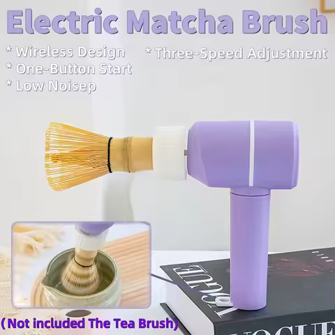 Wireless 3-speed Adjustment Electric Matcha Whisk Detachable Bamboo Tea Whisk Type-C Charging Song D