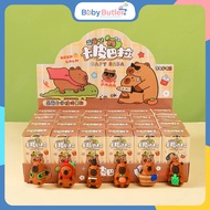 24Pcs Capybara Blind Box Mini Keychain Cute Cartoon Doll Bag Pendant Surprise Cny Gift for Kids卡皮巴拉 