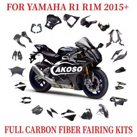 Motorcycle Modified for YAMAHA R1 R1M 2015+ Carbon Fiber Full Fairing Kits Fender Side Panels Tank C