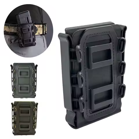 Tactical Magazine Pouch Molle for Ar15 M4 5.56 7.62 9mm Scorpion Fast Mag Quick Release Mag TPR Hols