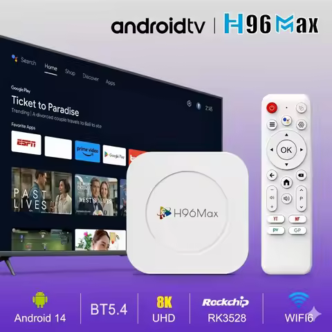 Android14.0 RK3528 Quad Core CPU H96MAX M1PLUS Smart TV BOX Wifi6 BT5.4 4K@60fps 8K Video Decoding 1