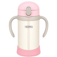 真空奶瓶嬰兒吸管杯 / FJL-350 粉紅白色 (PKW)