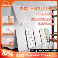10PCS Flexi Marble Sheet Wallpaper Dinding Ruang Tamu Mewah Waterproof 30x60cm 2.3MM  Imitation Cera