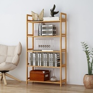B2U Bookshelf Bamboo Adjustable Tall Bookcase Book Shelf Rack Organizer Shelving Unit Free Standing 