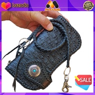 Genuine Ostrich Body Long Clutch Wallet