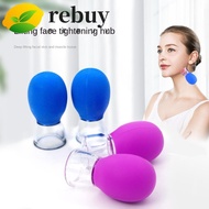 REBUY Skin Scraping Massage Jar, Skin Lifting PVC Facial Massage Cup, Face Cupping Cup Random Color 