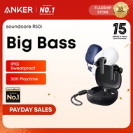 Soundcore by Anker R50i True Wireless Earbuds, Big Bass, Bluetooth 5.3, 30H Long Playtime, Water-Res