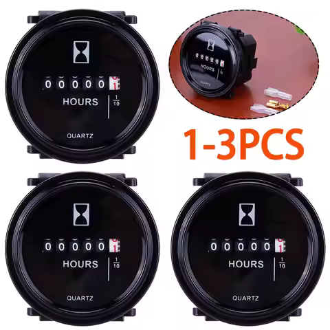 1-3pcs 6V-80V Engine Hour Meter Digital Industrial Time Counter 0-99999.9H Machinery Timer Waterproo