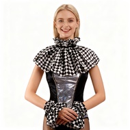 Adult Halloween Clown Costume Funny Circus Clown Outfit Magic Show Cosplay Dress Up Suit for Men Wom