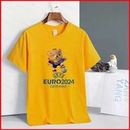 GC1 UEFA Euro 2024 mascot Albart Delaunay Cup 3D summer football T-shirt Short Sleeve Top GC1