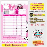nota olshop karakter nama sendiri ukuran 1/4 polio nota olshop custom nota olshop aesthetic nota ols