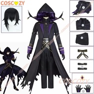 Anime The Eminence in Shadow Cid Kagenou Cosplay Costume Wig Props Black Windbreaker Uniform Cloak H