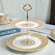 Bone China H-standard Straight Body Steak Plate Vegetable Plate Tableware Set Household Circular Sam