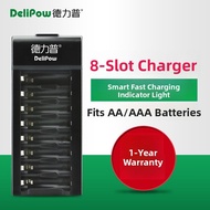 Delipow | Smart LED Fast Charging Battery Charger 8 Slots