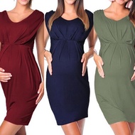 Fashion New Casual Maternity Dress Maternity Clothes Pregnant Women Sleeveless Bodycon Dress Sexy Solid Dress Robe Femme