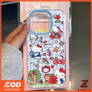 Compatible for Iphone 17 PRO Iphone 11 Iphone 16 PRO MAXBlue plaid kitten apple tree transparent sho