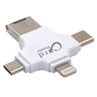 Đầu đọc thẻ đa năng 4 in 1 OTG USB TYPE - C IOS dùng cho điện thoại android ios và máy tính