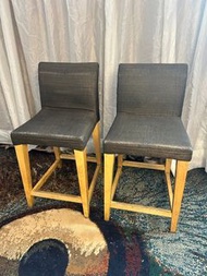 《大淡水二手精品傢俱》耐磨布實木高腳餐椅