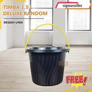 Deluxe 1.5 Gl Bucket with Lid - Handle / Plastic Bucket / Bucket with Lid / Free Shipping Bucket
