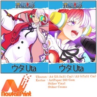 Sticker Poster A3 & A4 Uta Character one piece OnePiece anime wanted Custom A3+ decor home decor dec