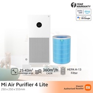 【READY STOCKS】 XIAOMI LATEST Mi Air Purifier 4 Lite 🍃 Global Version Control LED Display Charcoal Fibre HEPA Filter