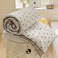 Moon Home Mall ผ้าห่มเย็นสบาย 5/6.5ฟุต ฤดูร้อนเส้นใยถั่วเหลืองถูกแช่เย็นโดยเครื่องปรับอากาศฤดูร้อนผ้