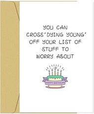 Humorous Older Birthday Card for Men Women, Funny Old Age Birthday Card for Friends, Cute Jokes Birt