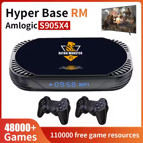 4K Retro Video Game Console S905X4 Retro Monster Game Box Built-in 48000 Games For PSP/PS1/Sega Satu