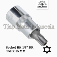 MATA 1/2" Star Socket Eye DR T50 X 55mm - Torx Socket Bit Eye 1/2in