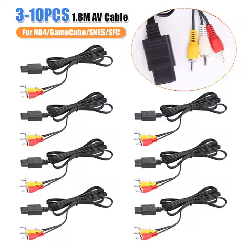 1.8M AV Cable Video Cable AV Cable To RCA Audio Video AV Cable Cord AV Audio Composite Cable for Nin